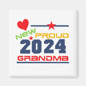 2024 Trotse nieuwe oma magneet (Voorkant)
