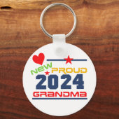 2024 Trotse nieuwe oma Sleutelhanger (Voorkant)