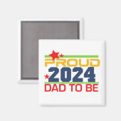 2024 Trotse vader om toekomstige vader magneet te  (Voorkant / Achterkant)