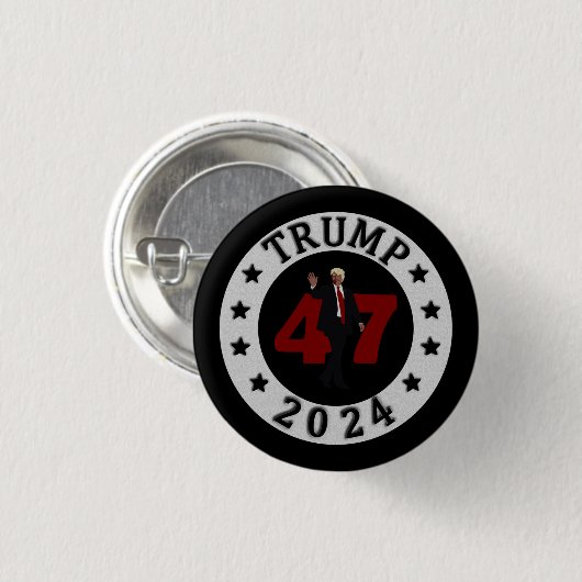 2024 TRUMP 47 RONDE BUTTON 3,2 CM (Voorkant /achterkant)
