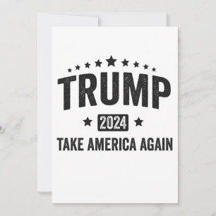 2024 Trump Neem Amerika Weer Patriotisch Amerikaan Kaart