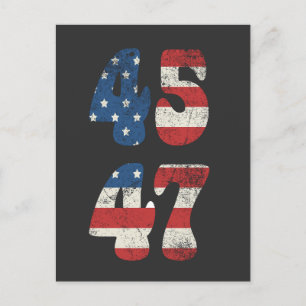 2024 Trump Neem Amerika weer Patriottisch Amerikaa Feestdagenkaart
