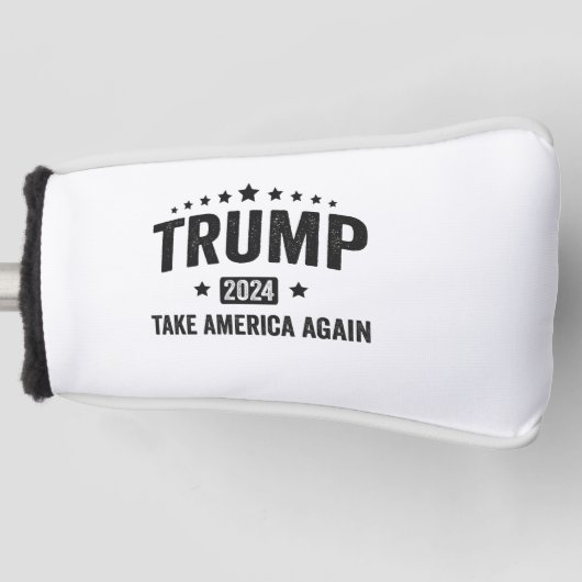 2024 Trump Neem Amerika weer Patriottisch Amerikaa Golfheadcover (Voorkant)
