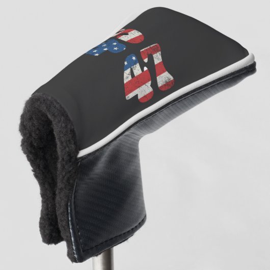 2024 Trump Neem Amerika weer Patriottisch Amerikaa Golfheadcover (3/4 voorkant)