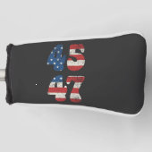 2024 Trump Neem Amerika weer Patriottisch Amerikaa Golfheadcover (Voorkant)