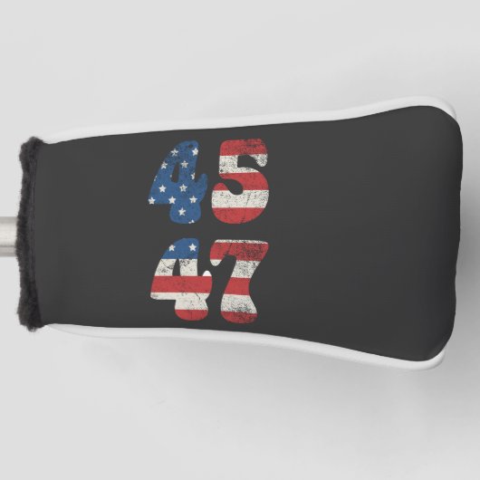 2024 Trump Neem Amerika weer Patriottisch Amerikaa Golfheadcover (Voorkant)