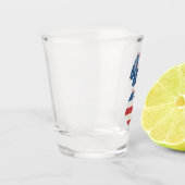 2024 Trump Neem Amerika weer Patriottisch Amerikaa Shot Glas (Links)