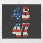 2024 Trump Neem Amerika weer Patriottisch Amerikaa Sparkling Wijnetiket (Enkel label)