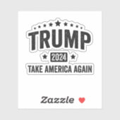 2024 Trump Neem Amerika Weer Patriottisch Amerikaa Sticker (Vel)