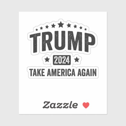 2024 Trump Neem Amerika Weer Patriottisch Amerikaa Sticker (Vel)