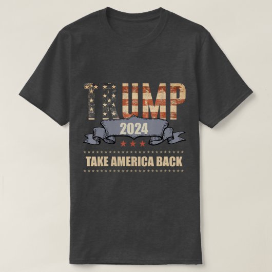 2024 Trump neemt Amerika terug 3 T-shirt (Design voorkant)