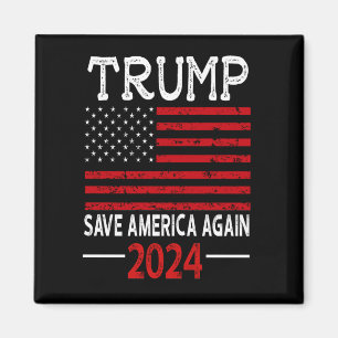 2024 Trump Save America Again USA-vlag  Magneet