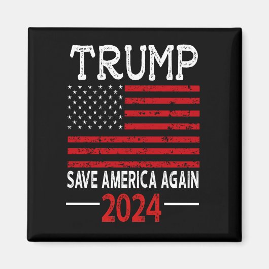 2024 Trump Save America Opnieuw Vlag VS Magneet (Voorkant)