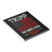 2024 Trump Save America Opnieuw Vlag VS Notitieblok (Schuin)