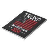 2024 Trump Save America Opnieuw Vlag VS Notitieblok (Linkerzijde)