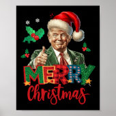 2024 Trump Winnaar Verkiezing Vrolijk Kerstfeest G Poster (Voorkant)