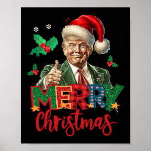 2024 Trump Winnaar Verkiezing Vrolijk Kerstfeest G Poster