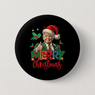 2024 Trump Winnaar Verkiezing Vrolijk Kerstfeest G Ronde Button 5,7 Cm