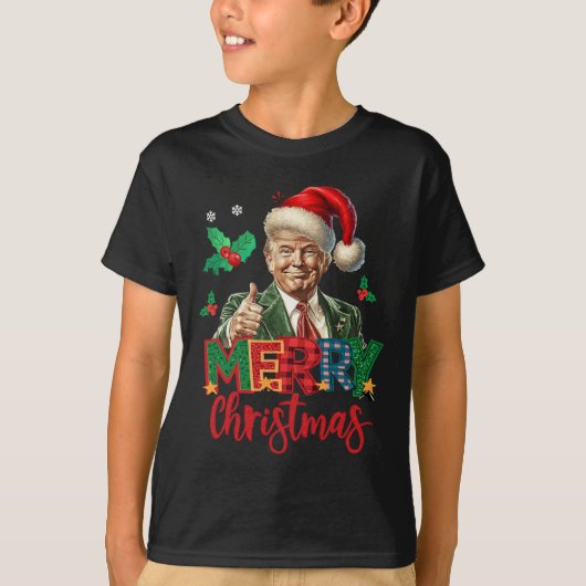 2024 Trump Winnaar Verkiezing Vrolijk Kerstfeest G T-shirt (Voorkant)