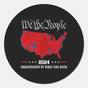 2024 Trump Winner Election Map ontlast door wat Ronde Sticker