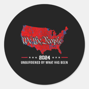 2024 Trump Winner Election Map ontlast door wat Ronde Sticker