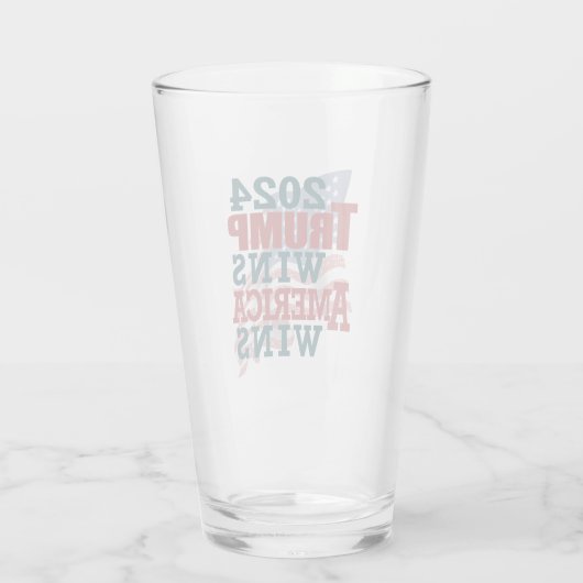 2024 Trump wint - Amerika wint Glas (Achterkant)