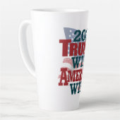 2024 Trump wint - Amerika wint Latte Mok (Linkerhoek)