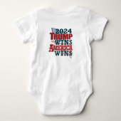 2024 Trump wint - Amerika wint Romper (Achterkant)