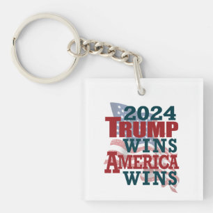 2024 Trump wint - Amerika wint Sleutelhanger