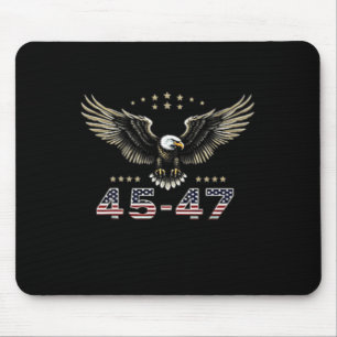 2024 Trump won op de rug vrouwen Eagle Flag Front  Muismat