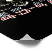 2024 Trump won op de rug vrouwen Eagle Flag Front  Poster (Hoek)