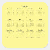 2024 Twaalf-maand kalender Sticker (Voorkant)