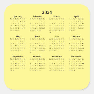 2024 Twaalf-maand kalender Sticker