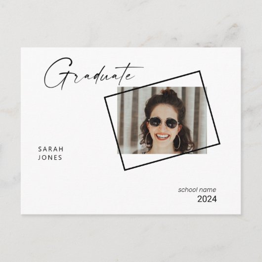 2024 Twee fotocollage afstudeerfeest Briefkaart (Voorkant)