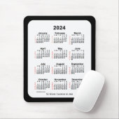 2024 Two Tone Black 52 Week Agenda by Janz Muismat (Met muis)