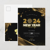 2024 Uitnodiging voor nieuwjaarsfeest (Voorkant / Achterkant)
