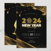 2024 Uitnodiging voor nieuwjaarsfeest (Voorkant / Achterkant)