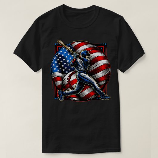 2024 USA America BESBALL in Verenigde Staten 4 JUL T-shirt (Design voorkant)