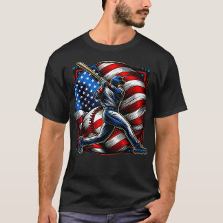 2024 USA America BESBALL in Verenigde Staten 4 JUL T-shirt
