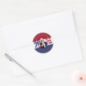 2024 USA vlag Wij de mensen Uncle Sam Ronde Sticker (Envelop)