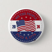2024 USA vlag Wij het volk Ronde Button 5,7 Cm (Voorkant)