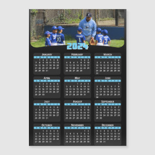 2024 - Uw foto toevoegen - Kalender - Blauw