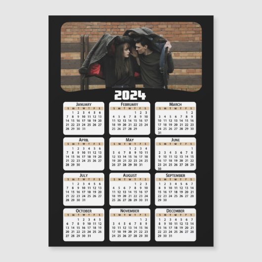 2024 - Uw foto toevoegen - Kalender - Tan (Voorkant)