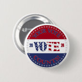 2024 Uw stem telt USA Flag Stem Ronde Button 5,7 Cm (Voorkant /achterkant)