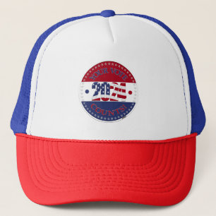 2024 Uw Stem Telt USA Vlag Trucker Pet