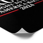 2024 Vecht om Amerika terug te nemen verkiezingen  Poster (Hoek)