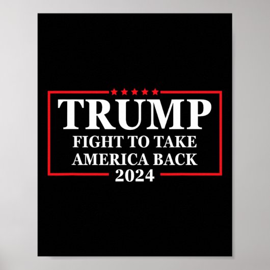 2024 Vecht om Amerika terug te nemen verkiezingen  Poster (Voorkant)