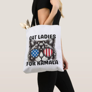 2024 verkiezing Cat Ladies voor Kamala grappige po Tote Bag