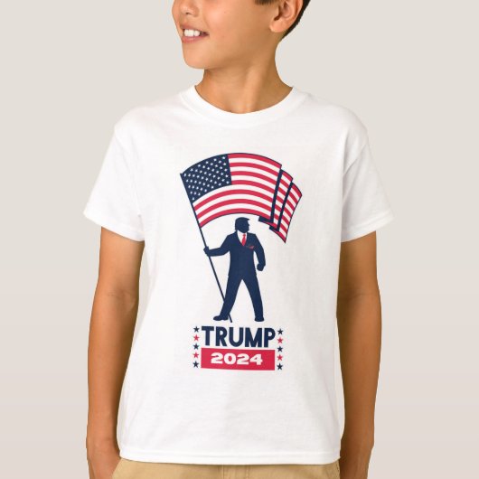 2024 Verkiezing Logo Donald Trump voor President T T-shirt (Voorkant)