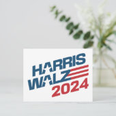 2024 Verkiezingen Harris Walz Briefkaart (Staand voorkant)